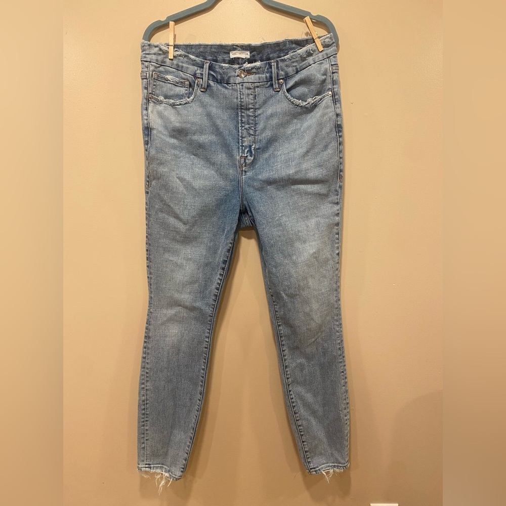Good American Women's Skinny Jeans - Light Blue Wash